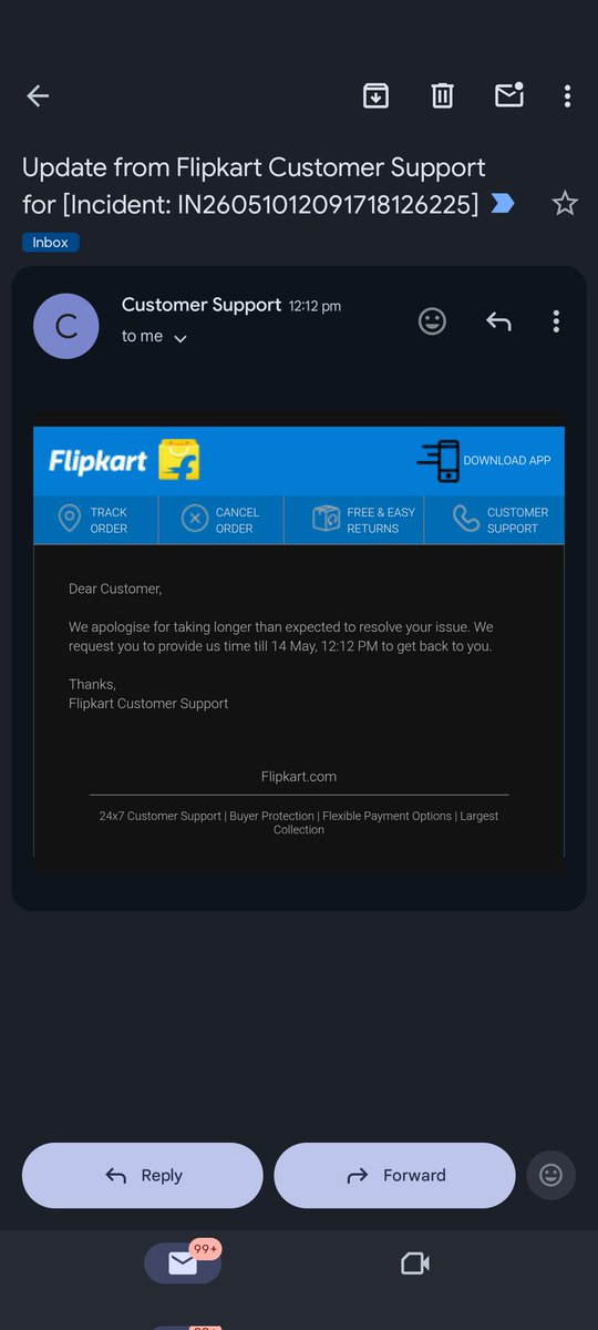 harshit_aggrwal's tweet photo. @flipkartsupport Rather than helping or supporting, your focus is on delaying the process. https://t.co/IhQJqeirxc