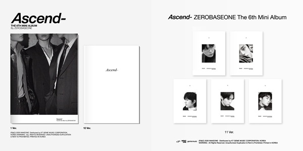 ZEROBASEONE】 The 6th Mini Album『#Ascend-』(1 Ver. / 10 Ver. / 11
