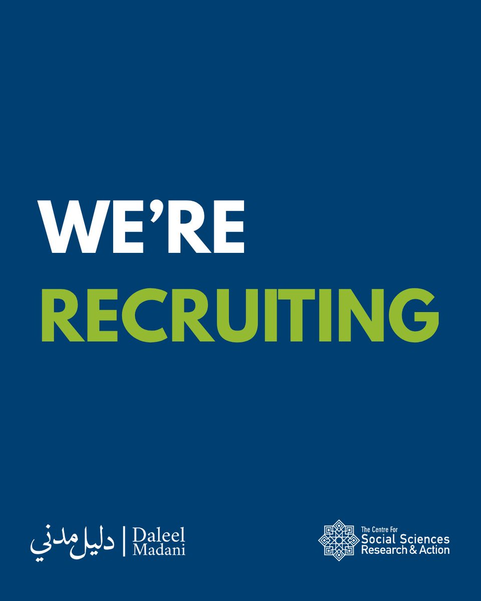 TheCeSSRA's tweet photo. CeSSRA is recruiting a Project Officer!
We’re looking for a motivated, organised, and proactive professional to join our team in Beirut and support the management of Daleel Madani and Daleel el 3amal platforms.
This role is ideal for someone interested in civil society, communication, content management, digital platforms, and community engagement.
 Location: Beirut, Lebanon
 Deadline: 19 May 2026
 Apply: contact@socialsciences-centre.org
Subject line: Project Officer
Join CeSSRA and contribute to strengthening civil society, knowledge-sharing, and social impact.
 Full position details:
https://t.co/n1CqxWTw1a