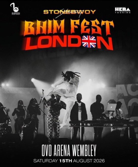 BlackJesus1z's tweet photo. 🚨 94 Days To Go 🚨

Stonebwoy live at OVO Arena Wembley 🇬🇧

📅 15 August 2026
🎟️ Tickets available now: https://t.co/lovLYd8kZC

London, get ready for a historic night of music and energy 🔥

#BhimFestAtOvoArena #BhimfestLondon26 #BHIMFestivalLD #BhimVibez https://t.co/vNTG9xtrdS