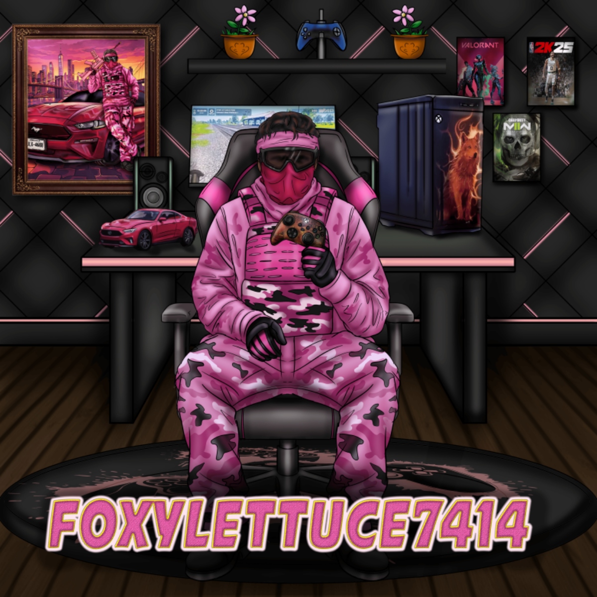 SamaraDennis5's tweet photo. Pink camo pro grinding Valorant &amp; 2K25. Check for the vibe just commissioned for friend. DM for collabs and business. 🏎️💨
#twitch #Twitter_vs_X #streamers #KickStreaming #Warzone #valorant  #ModernWarfare3 #ApexLegends #Smite #dbd #EscapefromTarkov
@HUMANTEKART https://t.co/4VU0ploTf3