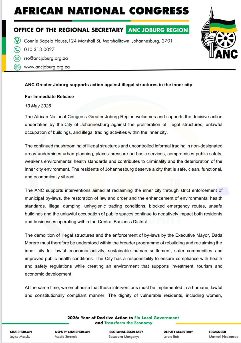 ANC Greater Joburg Region tweet media