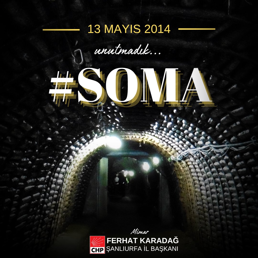 karadagferhatt's tweet photo. 13 Mayıs 2014…
Soma’da yaşanan maden faciasında hayatını kaybeden 301 emekçimizi rahmet, saygı ve özlemle anıyoruz.
Ekmek mücadelesi verirken yaşamlarını yitiren madencilerimizin acısı hâlâ yüreğimizdedir.
İşçi sağlığının ve iş güvenliğinin ihmale kurban edilmediği, emekçinin hayatının her şeyden kıymetli olduğu bir Türkiye umuduyla;
Soma’da kaybettiğimiz tüm emekçilerimizi saygıyla anıyoruz... 

#somakatliamı #somamadenfaciası