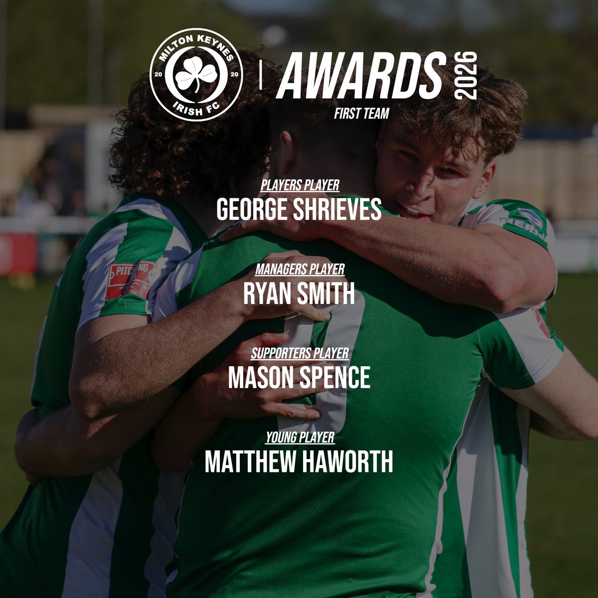 MKIrishFC's tweet photo. 🏆☘️ | AWARDS NIGHT

A thank you to everyone who made an appearance last weekend contributing to a great evening!

Another season in the books with plenty of progress made on and off the pitch!

Congratulations to all our award winners!👏

#UpTheIrish #NonLeague https://t.co/Ozi9Nmp3B2