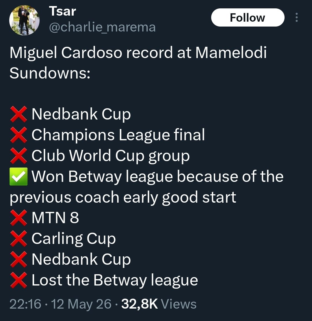 _izodlalaiTv's tweet photo. I was shocked he didn’t bring Lunga on for Modiba when they needed a goal yesterday🚮😭

Every week it’s:

“Fatigue.”
“Schedule.”
“Pitch.”
"Shalulile's tsupna."
“Referees.”
“Travel.”
"Broken shoulders healing via AI."

Now we are also getting cooked for trusting Miguel Cardoso😂💔