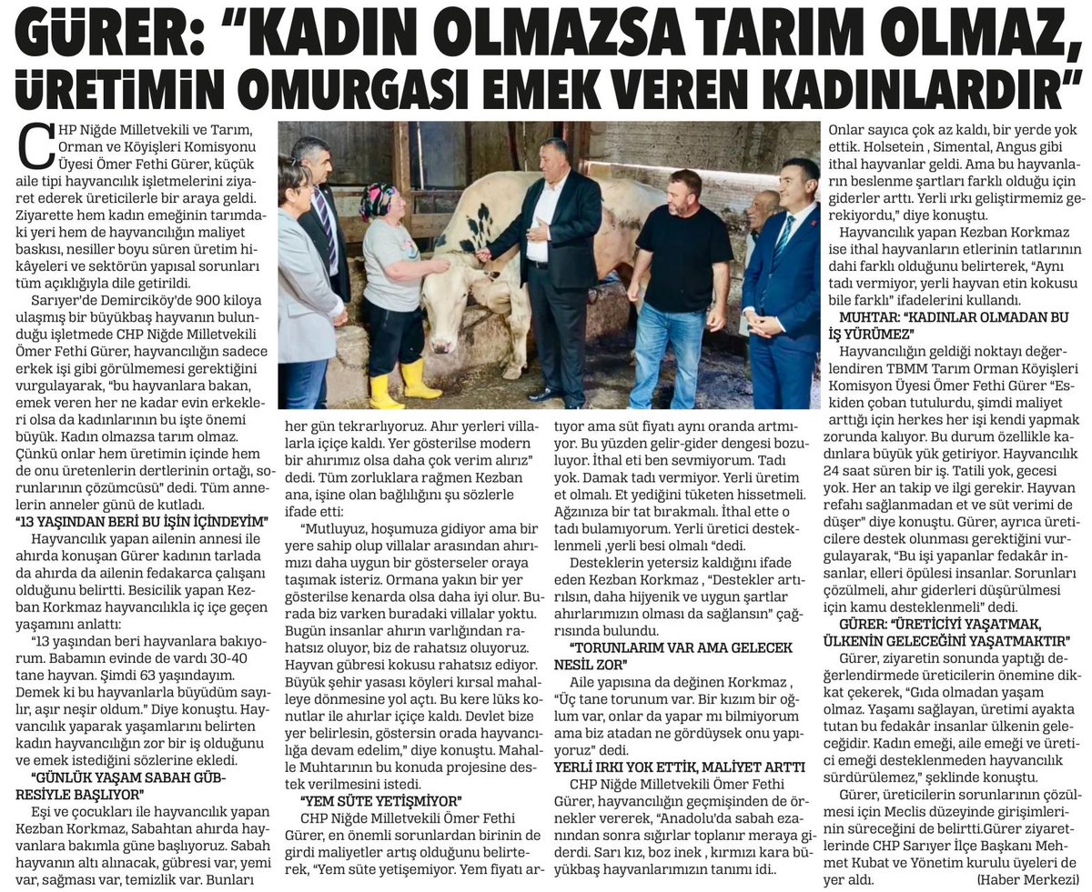 fethigurer's tweet photo. 📰MEMURLAR DA YOKSULLUK SINIRI ALTINDA KALDI
(NİĞDE GÜNAYDIN)

📰STAJ VE ÇIRAK MAĞDURLARINA VAAT DEĞİL, İCRAAT GEREKİR
(NİĞDE HABER)

📰KADIN OLMAZSA TARIM OLMAZ, ÜRETİMİN OMURGASI EMEK VEREN KADINLARDIR
(YEŞİL BOR) https://t.co/yiuKzOVU0R