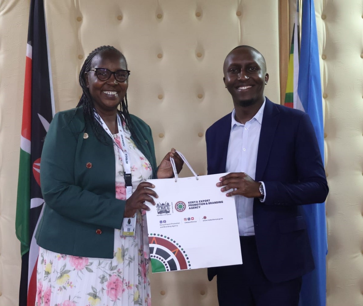 Trade_Kenya's tweet photo. The Principal Secretary for Trade, Regina Ombam, hosted  Mark Mwaniki,Director of Sales at Verto Company, a cross-border payments firm, for a consultative engagement aimed at strengthening collaboration between the State Department for Trade and the business community. 

The discussions focused on enhancing traders’ understanding of trade agreements and Memoranda of Understanding (MoUs) signed by the government to facilitate market access and unlock new trade opportunities.

The PS called on the company to collaborate with the State Department on various initiatives including the upcoming Tripartite Free Trade Area Summit as part of efforts to deepen private sector participation and understanding of regional trade processes. 

The meeting reaffirmed commitment to strengthening capacity-building programmes, improving communication channels and equipping traders with timely and relevant information to enhance Kenya’s export growth and competitiveness in regional and international markets.
