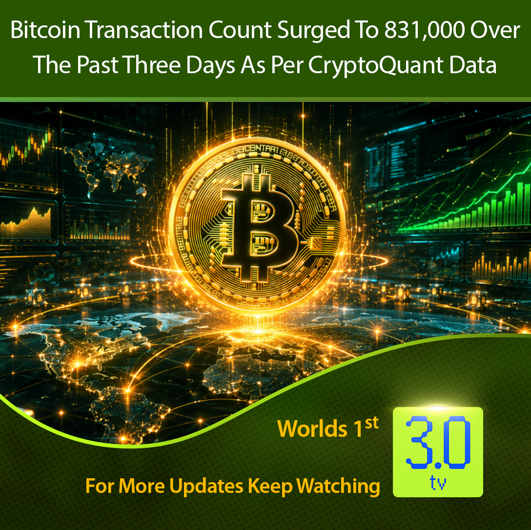 reallive3tv's tweet photo. Bitcoin Network Hits Transaction Record Not Seen Since 2024 Bull Run
Bitcoin Transaction Count Surged To 831,000 Over The Past Three Days As Per CryptoQuant Data
#Bitcoin #Crypto #BullRun #BTCtransaction https://t.co/9ipbUFx0uM