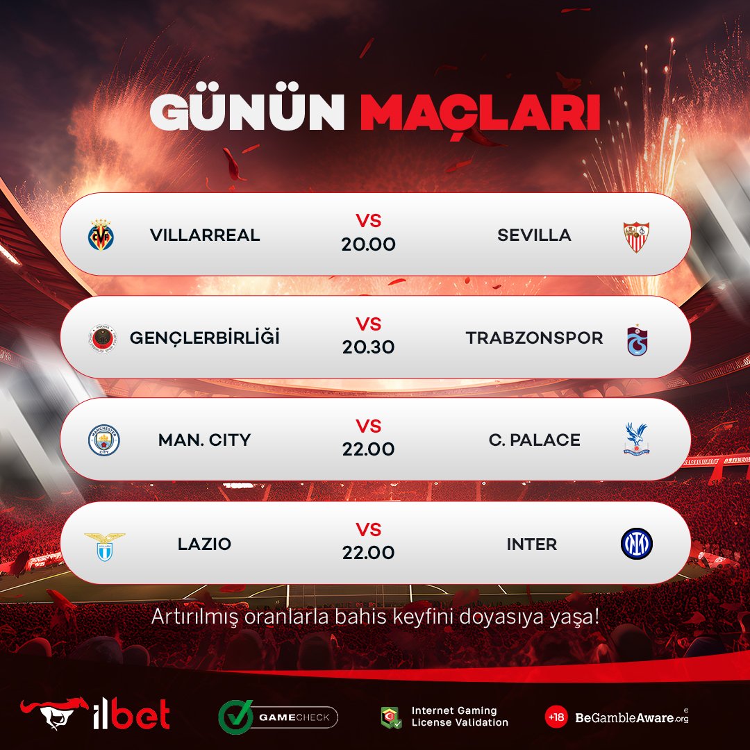 ildestek2's tweet photo. İLBET BÜLTEN!

🗓 Hafta Ortası Lig ve Kupa Maçlarıyla Heyecan Devam Ediyor!

⏰ Ziraat Türkiye Kupası, Premier Lig, La Liga ve Almanya Bundesliga’da kazandıran oranlar İlbet'te! https://t.co/Uegp76WF3M