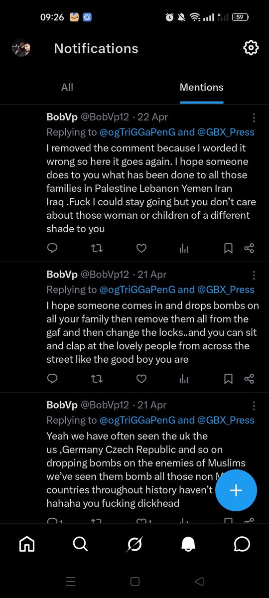 ogTriGGaPenG's tweet photo. @BobVp12 @GBX_Press Worded wrong or scared of the repercussions of a online threat? https://t.co/JUXf2dhJCD
