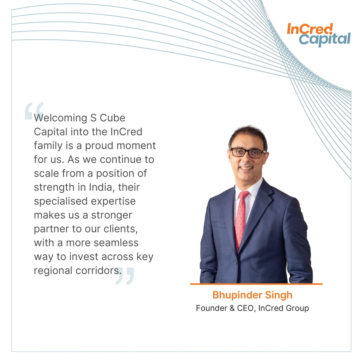 IncredCapital's tweet photo. InCred Capital has integrated S CUBE Capital with its Singapore-based Global Wealth arm. This strategic move enhances offshore investment capabilities and its regulated fund platform for global investors.

Covered in @vccircle @SBRMagazine and more

#InCredCapital #GlobalWealth https://t.co/13fDjLP82J