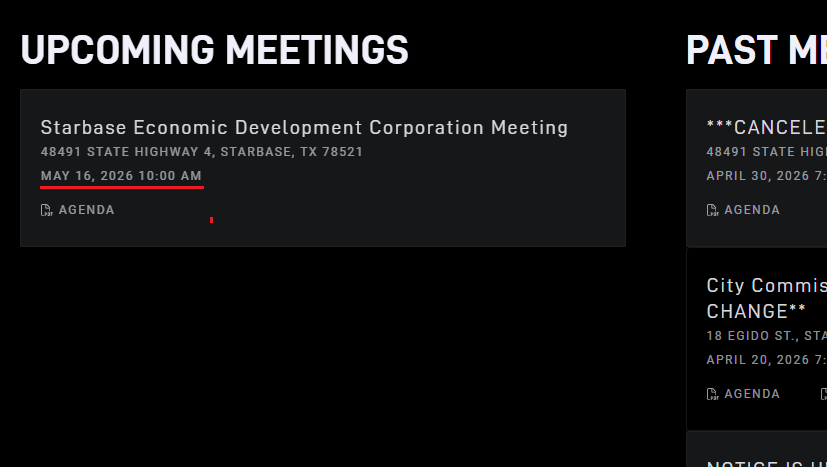 CowboyDanPaasch's tweet photo. ... notice of city's first #EconomicDevelopmentBoard meeting. being held in probable new city offices in former #AdAstra school bldg.
another strong reason to have meeting hall livestreaming 🙄. @cityofStarbaseTexas #EconomicDevCorporation
agenda -> https://t.co/hGMUTtJKvw https://t.co/PfeMlYbL0K