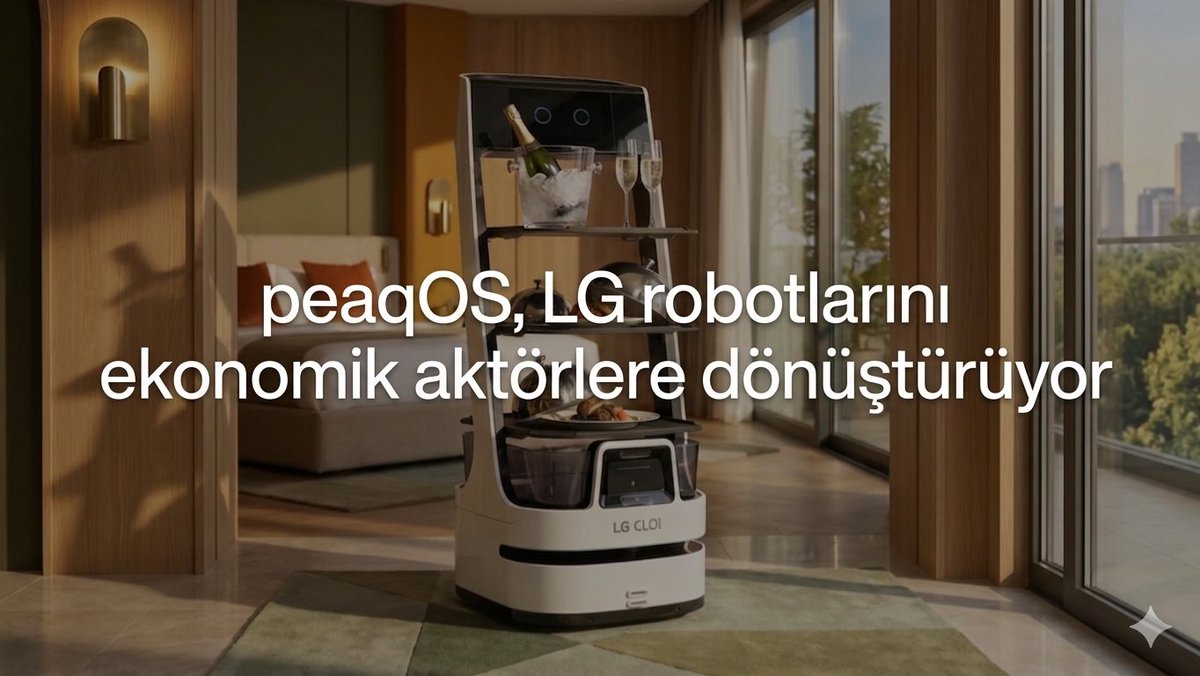 peaq_tr's tweet photo. peaq x LG: Robotlar artık ekonomik birer aktör! 🤖

LG ServeBot, peaqOS ve Tether WDK kullanarak ilk otonom $USDT ödemesini başarıyla tamamladı. Makine ekonomisi devrimi resmen başladı! 🦾

🔗 Daha fazla detay için:
 https://t.co/BtgdV5Anm6 https://t.co/7mYiSS2cEa