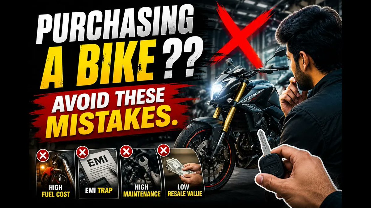 jagranhitech's tweet photo. 10 Mistakes To Avoid Before Buying A New Bike In India: Tips &amp; Tricks To Save Your Money

Avoid these common bike-buying mistakes before spending your money on a new motorcycle.

https://t.co/qDytvohGSo

#BikeTips #BikeBuyingGuide #NewBike #BikeIndia #MotorcycleTips https://t.co/l7VCPPcmzA