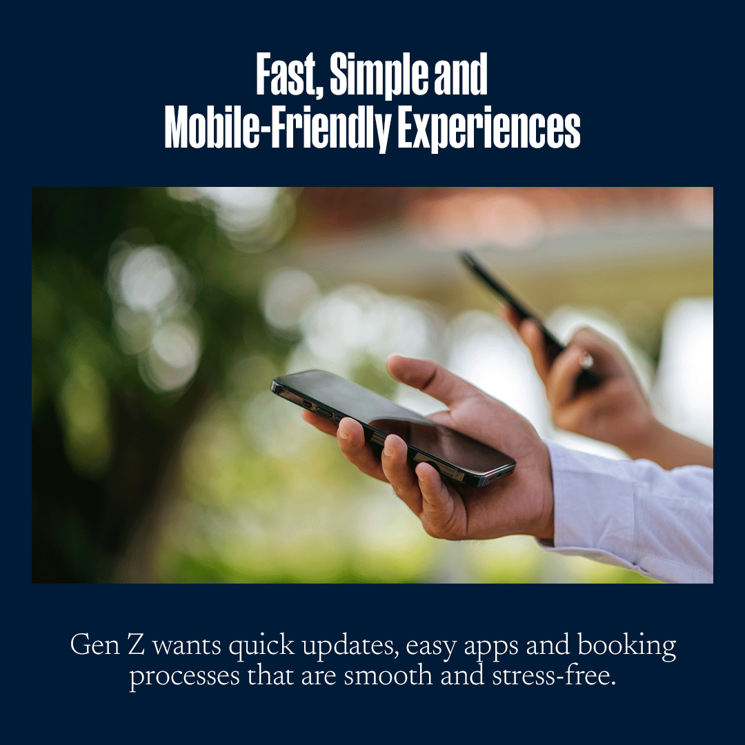 MinorPRO_'s tweet photo. Gen Z is reshaping corporate travel with expectations rooted in speed, flexibility, and mobile‑first experiences 📱​
Companies that adapt will stay ahead in talent attraction and traveller satisfaction 🌍​

Discover our world at @MinorHotels #MinorPRO https://t.co/IkVUlLPvJE