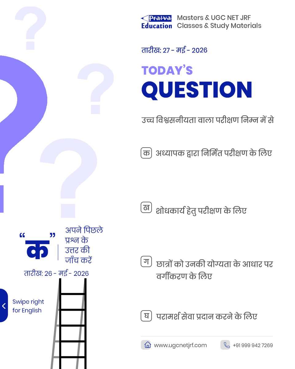 ugcnet_coaching's tweet photo. ✨ Question of the Day ✨

#QuestionOfTheDay #Education #PoliticalScience #SocialWork #Paper1 #DailyQuestions #PraivaEducation #UGCNET #UGCNETJRF #ExamPreparation #Learning #SelfStudy #StudyTime #Knowledge #CompetitiveExams #NET #JRF #NTA #AssistantProfessor https://t.co/I60VzlozRV