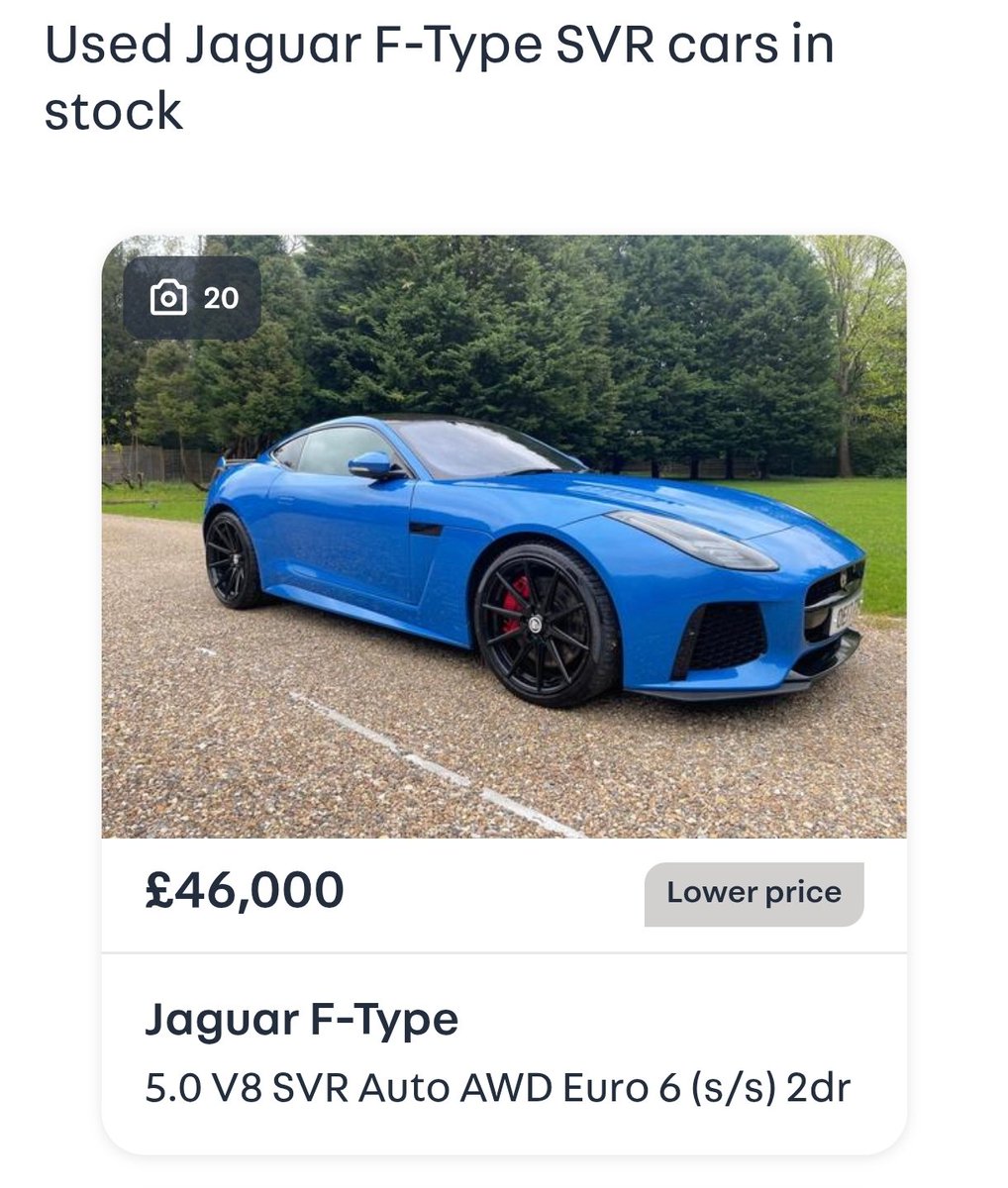 CarstyleDublin's tweet photo. @carwowuk Excited? No, not even close, new Jag will never be as exciting as the good ol depreciated 5.0 liter V8 SVR! https://t.co/hNjaPWwwp6