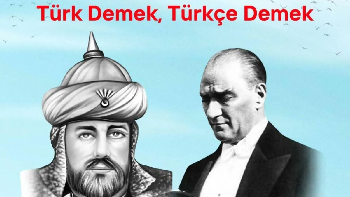 mavialp's tweet photo. “Şimden gerü hiç kimesne kapuda ve dîvânda ve mecâlis ve seyrânda Türkî dilinden gayrı dil söylemeyeler.” Karamanoğlu Mehmet Bey 
13 Mayıs 1277

"Türk dili, Türk milletinin kalbidir, zihnidir" Gazi Mustafa Kemal Atatürk'ün 1932
 #TürkDilBayramı kutlu olsun 🇹🇷 https://t.co/fsqASl6Vxu