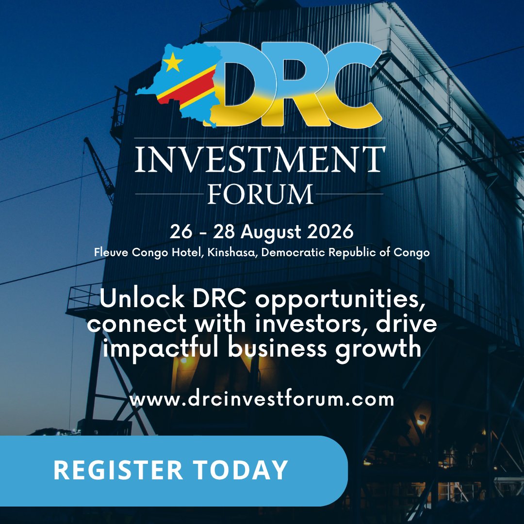 TBYupdates's tweet photo. Africa’s next major investment frontier is here.

The DRC Investment Forum 2026 brings together:
 ✔ 500+ high-level participants
 ✔ 70+ expert speakers
 ✔ $10 billion investment ambition

If you’re serious about:

Mining

Energy

Agriculture

This is where capital meets opportunity.

🎯 Secure your place  https://t.co/ExLbWscONP