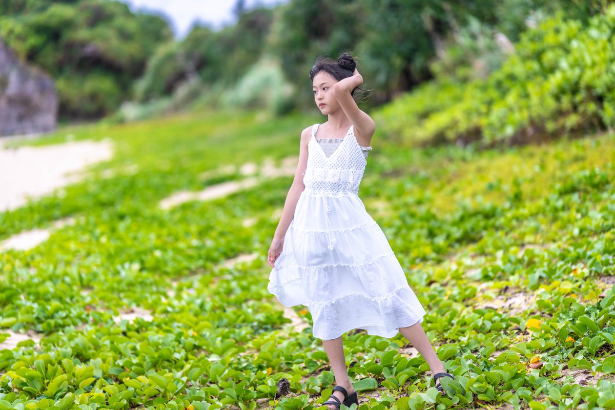 ゆいなちゃん（JS5）沖縄県うるま市ムルク浜にて😊【事務所確認済