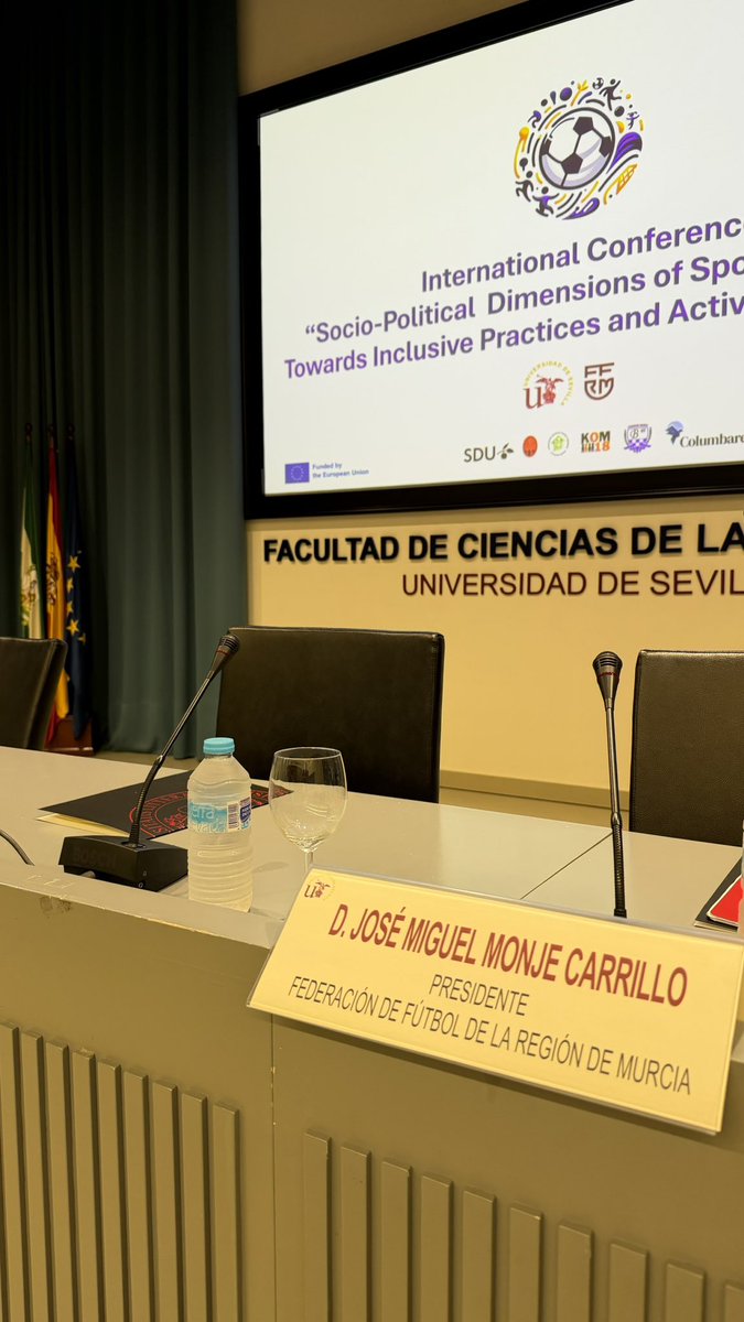 martitarhv's tweet photo. ⚽🎓 Congreso Internacional “Socio-political Dimensions of Sport in Europe”🌍

🤝 Organizado por la @ffrm_es y la @unisevilla 

📍Sevilla

#InsquadsConference https://t.co/UJcqSCAgaE