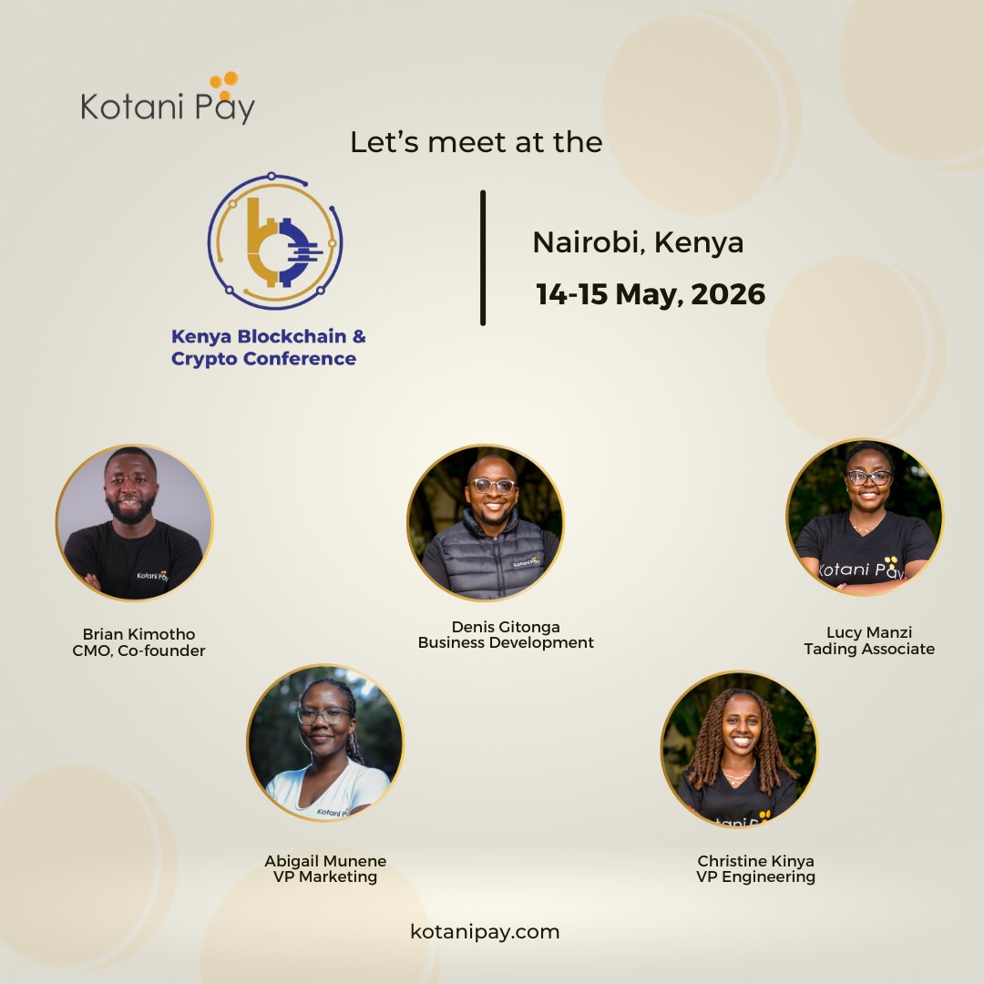 kotanipay's tweet photo. See You at KBCC 2026!

We’re excited to be attending the 4th edition of @KBCC_01 
If you’re attending, stop by our booth and let’s talk all things stablecoin from cross-border payments and settlement infrastructure to liquidity management. https://t.co/zeELm5TPBN