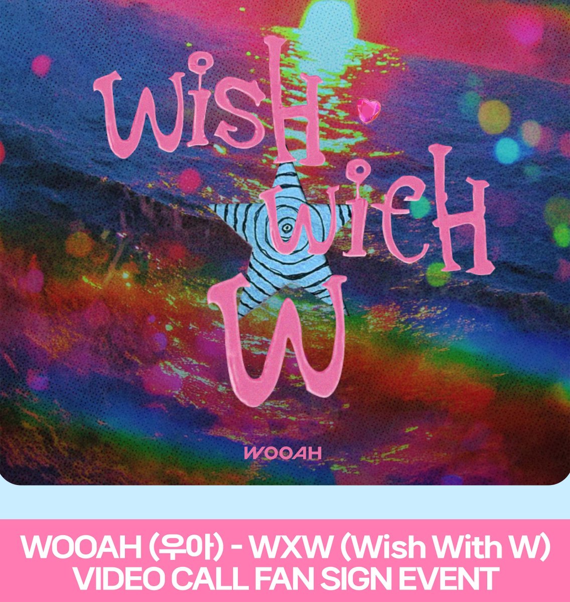 1stmusicx's tweet photo. WOOAH(우아) WXW (Wish With W)
단체 & 1:1 & 커스텀 유닛 영상통화 팬사인회

🗓 행사일정: 5.22 (금) pm 7:30
🗓 판매기간: 5.18 (월) pm 3:00 ~ 5.20 (수) pm 11:59

🎁 응모자 포토카드 (감자칩 ver.)
🎁 아티스트 사인 폴라로이드 / 아티스트 미공개 셀카 / 아티스트 보이스 메시지 증정

▶️이벤트 응모 바로가기 
🇰🇷https://t.co/lp5GiMcLZy
🇯🇵https://t.co/CRYM8pLL8y
🇺🇸https://t.co/SxFWVbHunQ