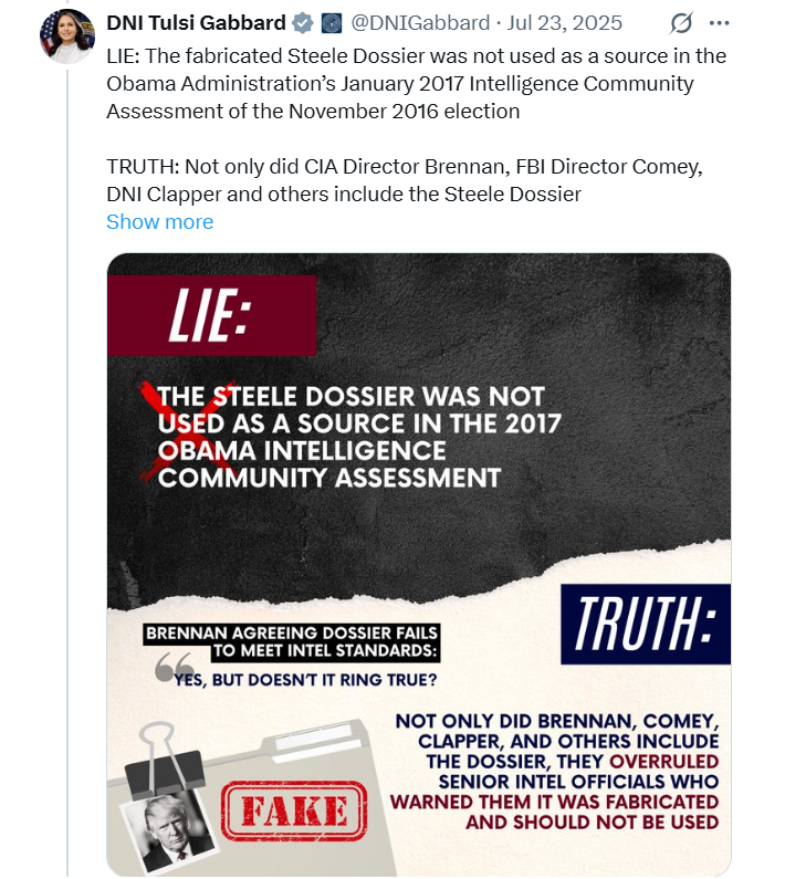 FuturesTip's tweet photo. JAMES COMMY &amp; 🤡NN'S HATELIN😡COLLINS LIE AS IF THE RUSSIA HOAX NEVER HAPPENED

[Comey: Trump Is Not OK, He Seems ‘Nuts’]—https://t.co/E17Jdhkzue

Obama, Comey &amp; Brennan KNEW the Steele dossier was fake. They used it to try to UNSEAT an incoming president—see 5th posts from top👆 https://t.co/7hRUIl2ufd