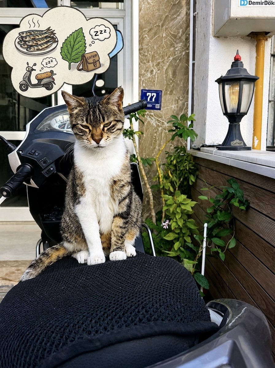 cengizkaramaan's tweet photo. Hayaller: Bir tabak sardalya, gerçekler: Scooter üzerinde şekerleme. 🛵🐟 🐈🐾
#kedi #catsofinstagram #scooter #uykuvakti #kediler #instacat #motorkurye #şekerleme #kedinanesi https://t.co/8Q4xQbMm6M