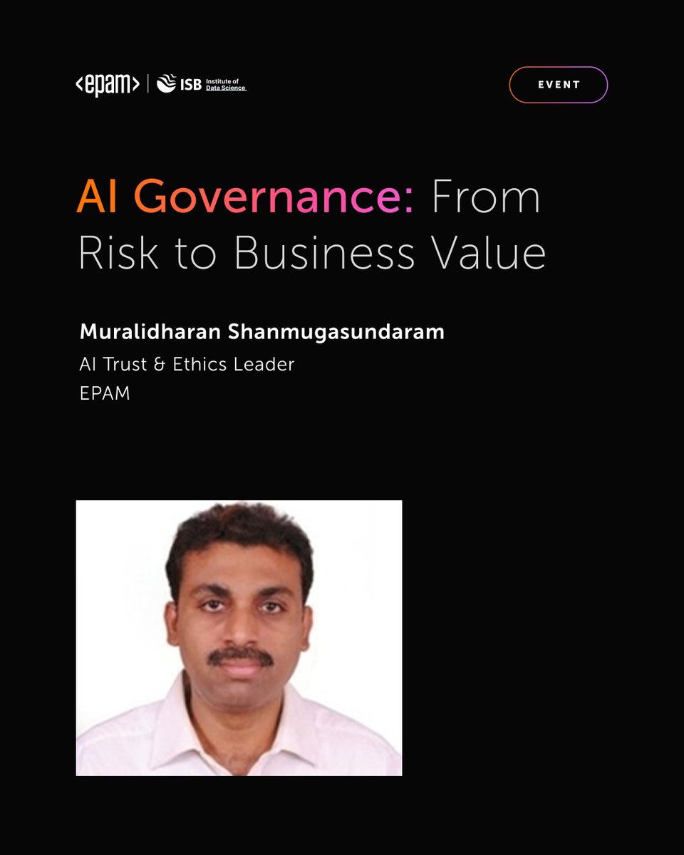 EPAM_India's tweet photo. #EPAMIndia is excited to be part of #ProdVerse2026 alongside #JMANGroup and the broader #ProductCommunity for an engaging half-day of expert-led #discussions, live #audience #Q&amp;A and #networking.
Register now: https://t.co/xmCIRxw0ak
#EPAM #AIStrategy #AIGovernance #ResponsibleAI https://t.co/xy3nJtNieD