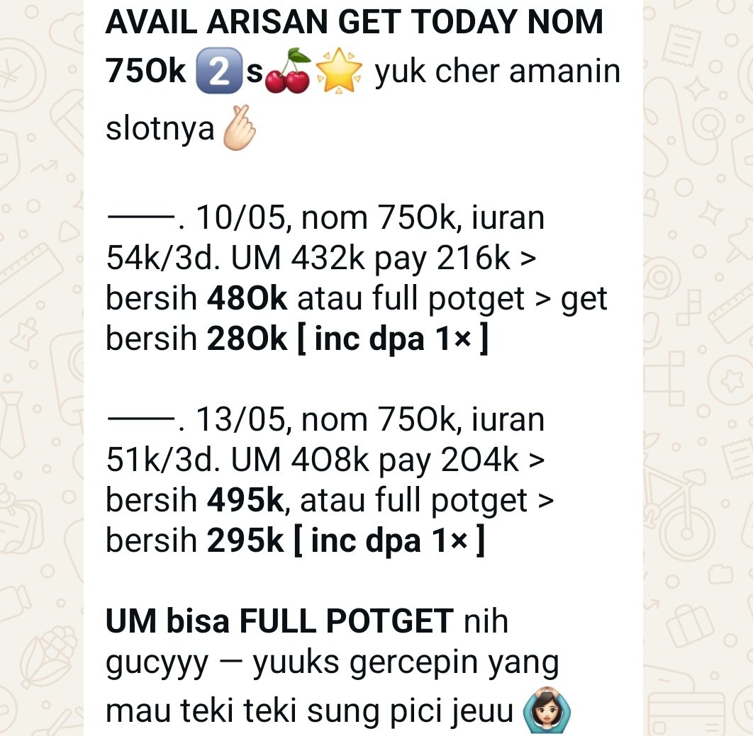 Arisan By cherry. tweet media