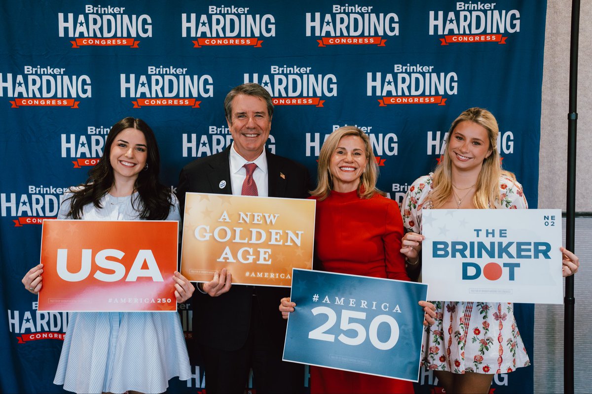 BrinkerHarding's tweet photo. What an incredible night! Thank you to our volunteers, supporters, family, and everyone across NE-02 who helped make this campaign possible. We’re proud of the team and momentum we’ve built together, and we’re ready to keep fighting for our values as we head toward November. https://t.co/yBXrl6DJdQ
