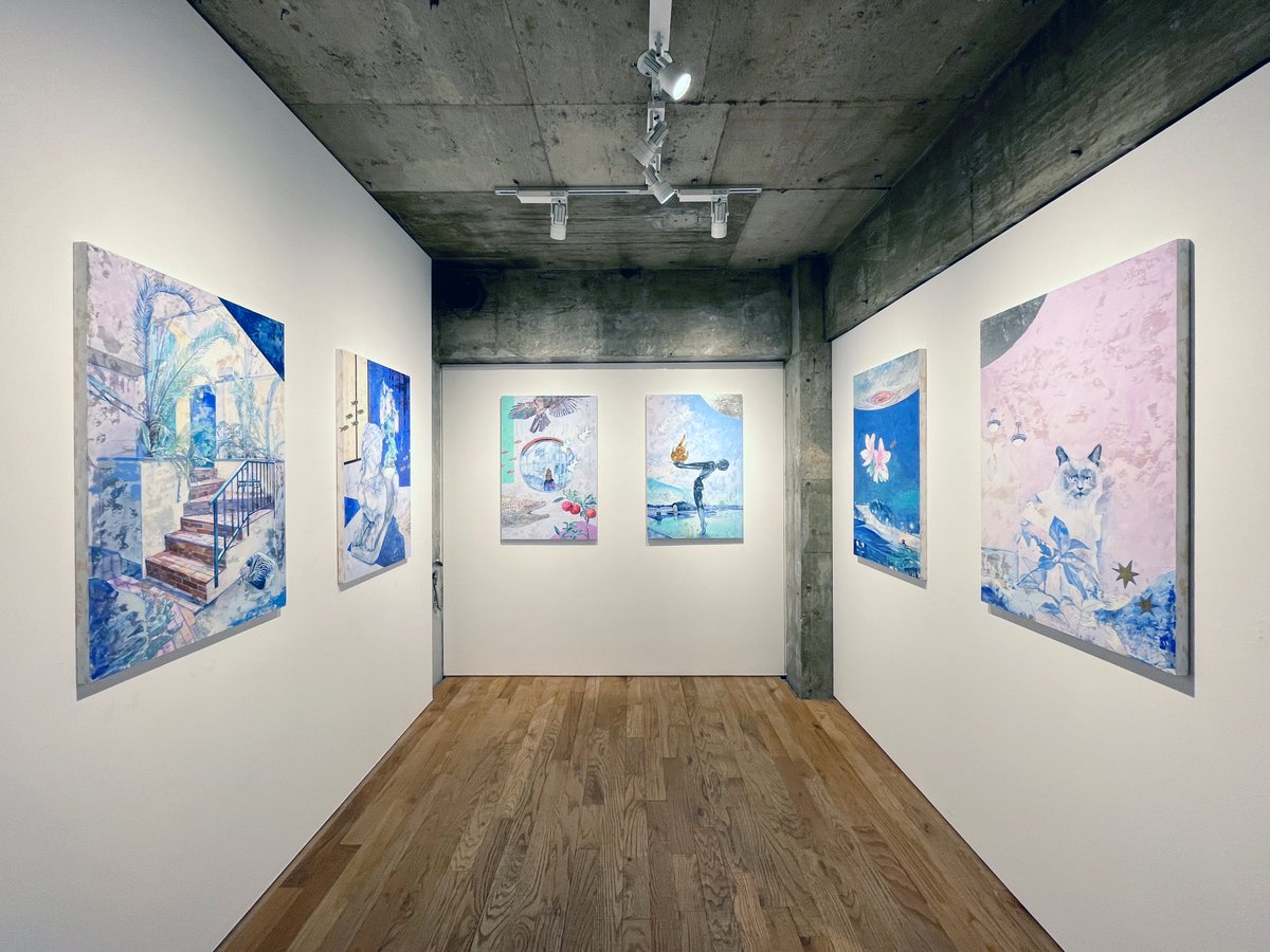 hamuzou's tweet photo. 多田さやか個展「最後の庭」を表参道のYoru Aozoraで見た。理想郷を描いた精緻な絵画作品群。東北芸術工科大学大学院日本画領域、東京藝術大学油画技法材料研究室（研究生）出身の気鋭の画家。5/13まで。 https://t.co/RrSWl6IIKS