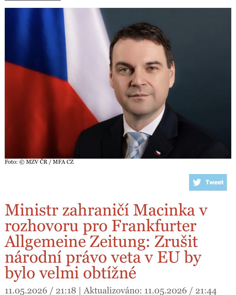 Jan Zahradil tweet media