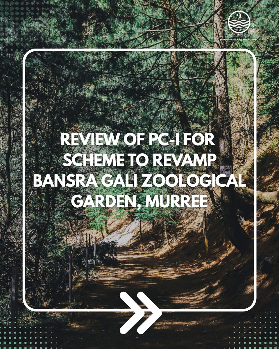 ggwoasieq11's tweet photo. Review of First Revised PC-I for “Revamping of Bansra Gali Zoological Garden, Murree”
Meeting chaired by Ms. Nadia Shafiq, Member Environment, P&amp;D Board
Capt. (Retd.) Tahir Zafar Abbasi, Secretary Forestry &amp; Wildlife, briefed the forum on the upgraded scope and technical features https://t.co/mO1l4W9XRA