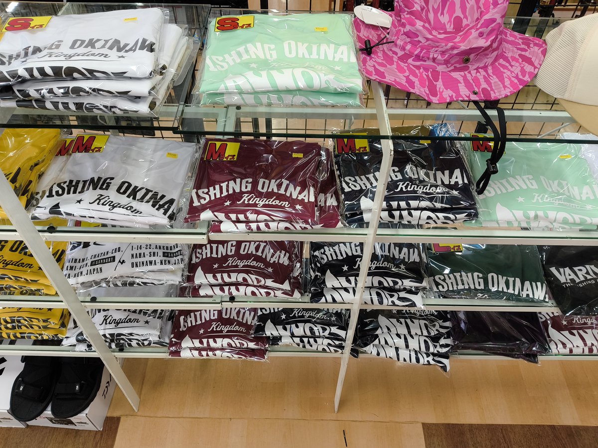sannoryc's tweet photo. サンノリーオリジナ��Tシャツ入荷しました。サイズ・色ありますので見に来てね！
#サンノリー北谷店
#釣り具
#Tシャツ https://t.co/MU6cq7DIhy