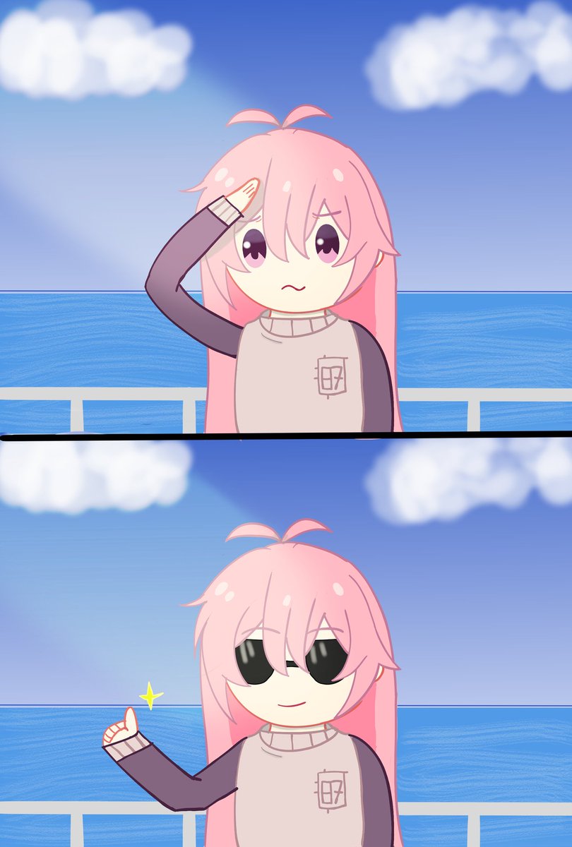 DesolateGlimmer's tweet photo. Shachi's doodles made me think more how I need to practice on expressions. The sun was bright today, and together it inspired this doodle. Not the practice I had in mind, but i did this for fun. #Shachimu https://t.co/3QzK6bJ4g7