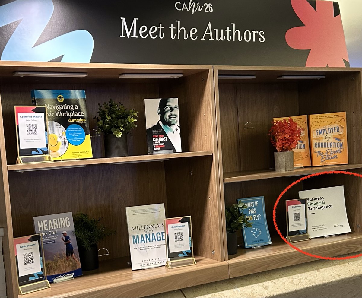 PaulButlerNL's tweet photo. Well that's cool...

Stop by the "Meet the Authors" table tomorrow—I’ll be signing copies of my book, Business Financial Intelligence. See you there! ✍️📖

#CAHR26 #FinancialIntelligence https://t.co/ix2yG9pb8c