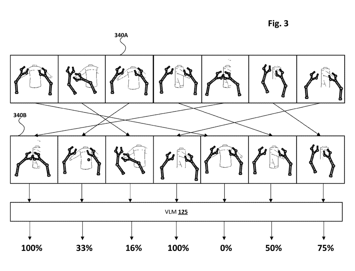 Fig 3 of US 2026/0094437 A1 — процесс перемешивания кадров