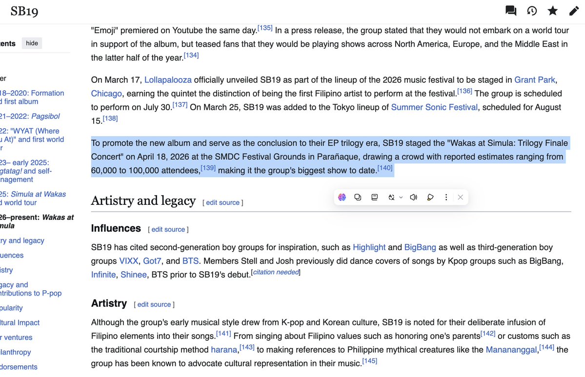 SB19 Wikipedia Team tweet media