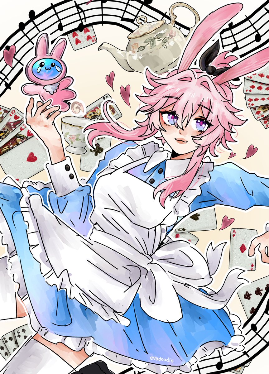evadoodls's tweet photo. Eva in Wonderland ♥️
#evanescia #honkaistarrail #hsrcreators https://t.co/cXawHyBgvL