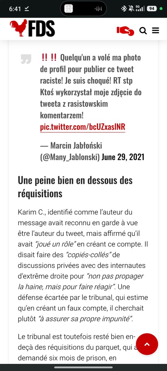 Fdesouche.com est une revue de presse tweet media