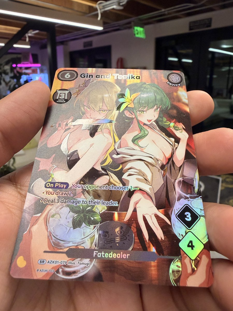 【Ginsページ】 Fresh from the pack!!! Lucked into an SR Gin and Tonika! Card