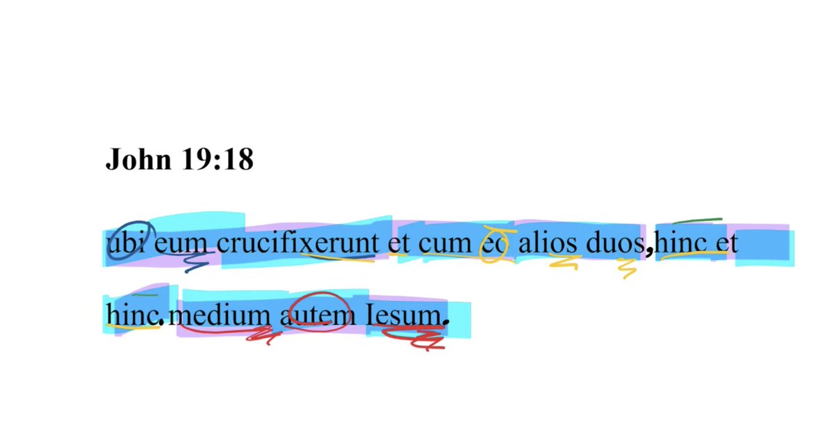 DoseofLatin's tweet photo. Today's Latin Vulgate Video: John 19:18 Latin Vulgate https://t.co/bdo5dCBzJv https://t.co/ECGOIJn36n