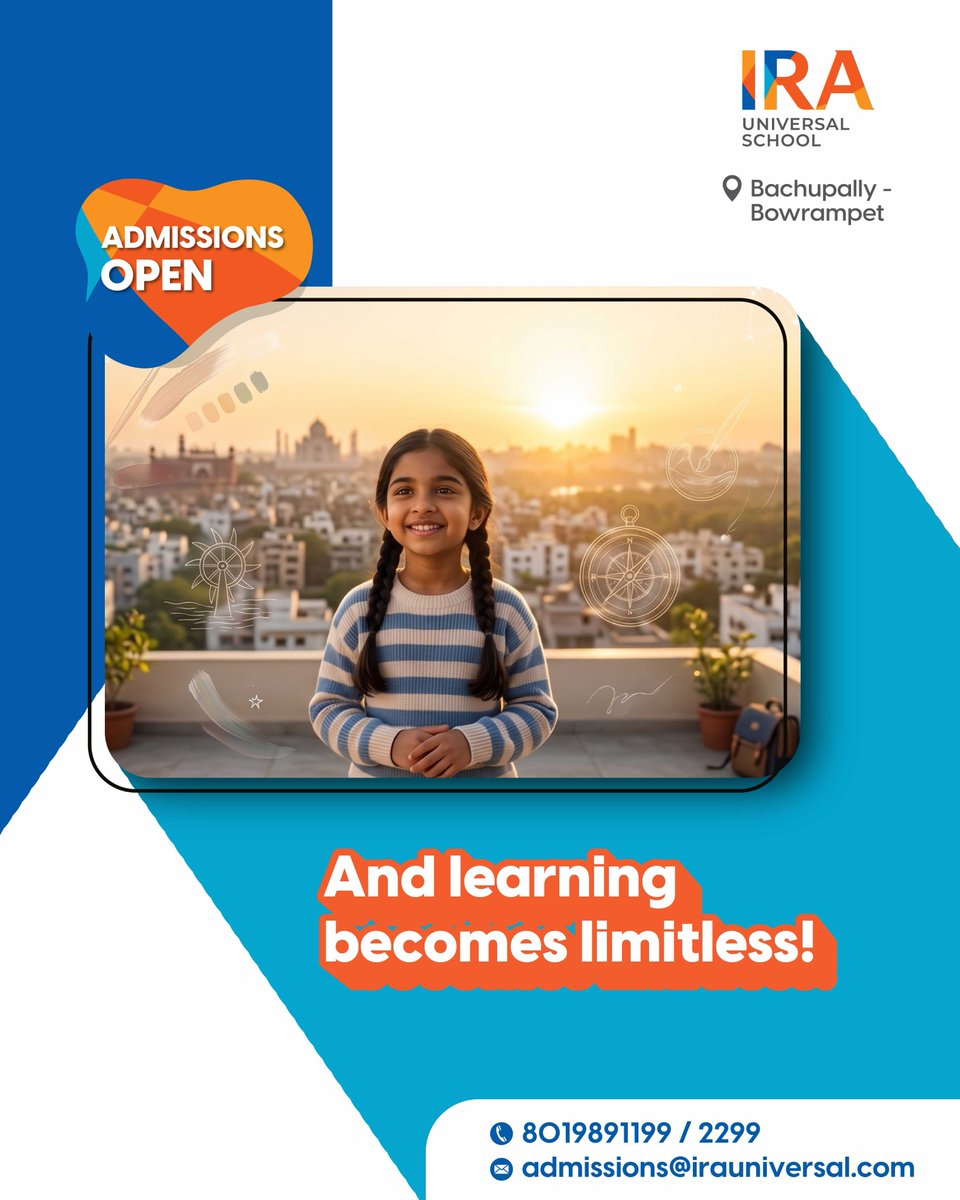 IraUniversal's tweet photo. Curious minds are meant to explore beyond textbooks

When children experiment, create, question, and discover — learning becomes more meaningful and exciting.

🎓Admissions Open
📞80198 91199 / 80198 92299
🌐https://t.co/cAoySNZnpp

#IRAUniversalSchool #AdmissionsOpen https://t.co/XyeXw5s0Ua