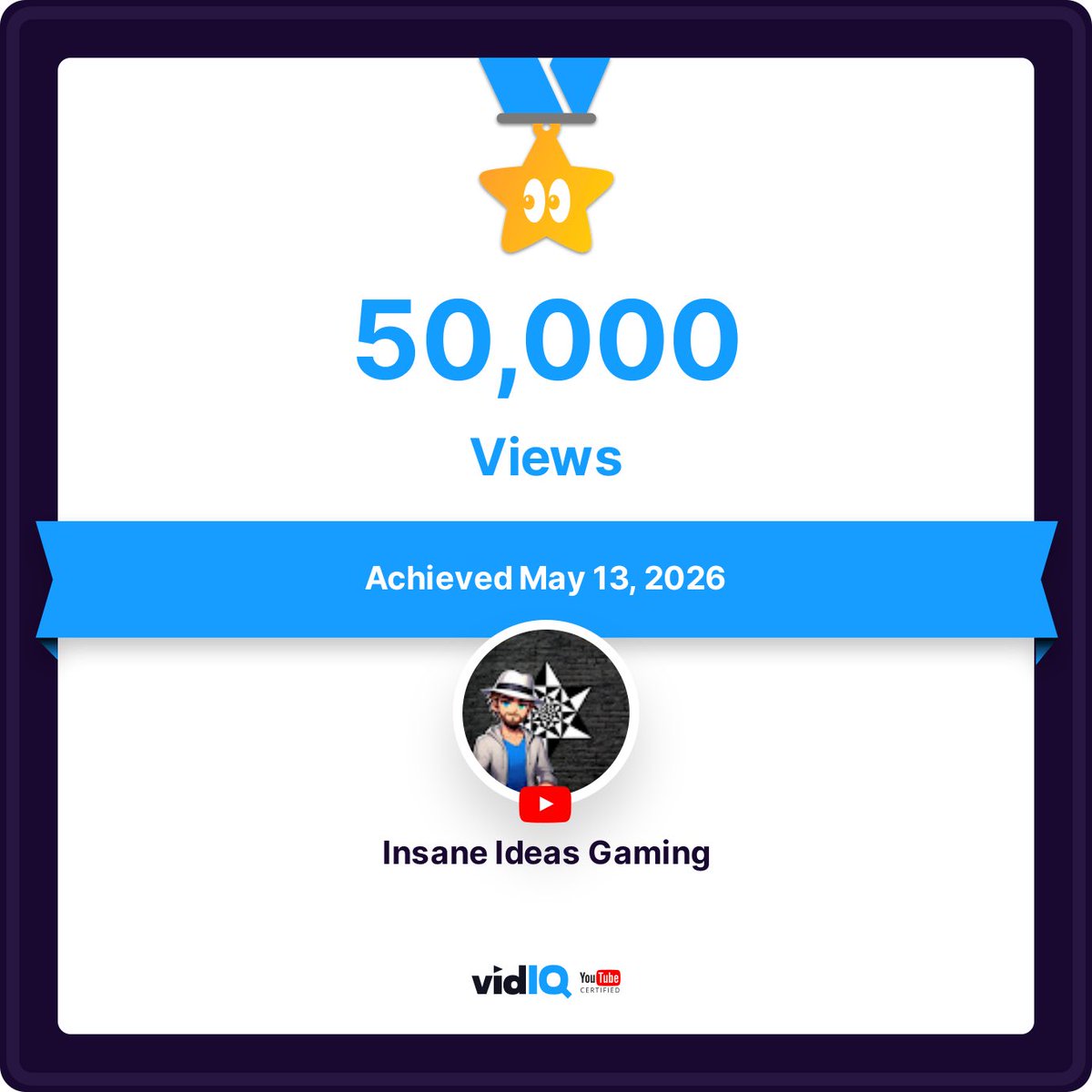 AlexanderJSight's tweet photo. Yo Zennies! 

We just Hit 50,000 views!

Thank you all so much for watching my little videos. https://t.co/GgfuULrr8f