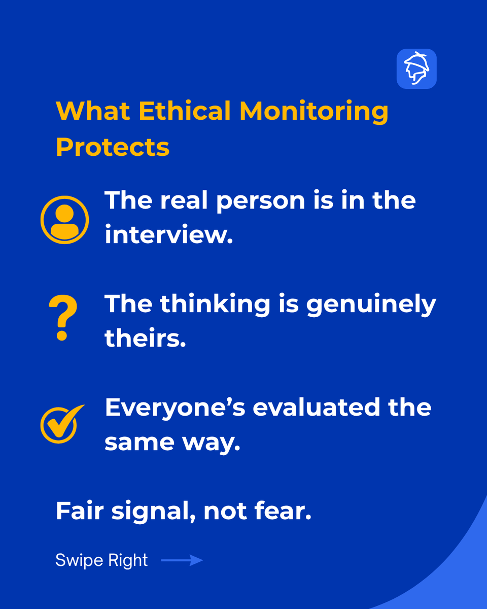 trust_sherlock's tweet photo. Interview “monitoring” shouldn’t feel like surveillance.
It should feel like fairness.

Sherlock verifies identity + authorship (not emotions), so every hire is evidence-backed, not just gut feel.

See how it works: https://t.co/t2FjeulQVT

#Hiring  #SherlockAI https://t.co/6U5o9abLoj