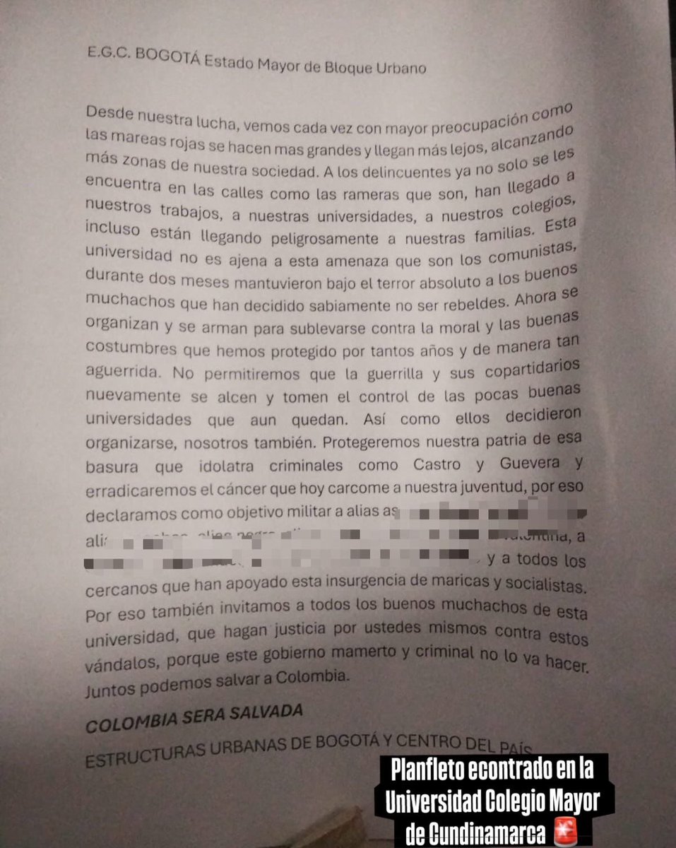 UcmcLucha's tweet photo. Solicitamos atención urgente, no pueden estar pasando estas situaciones en las universidades públicas del país, en contra de los estudiantes, que en su derecho legítimo se manifiestan. @Mineducacion @Bogota @FiscaliaCol @petrogustavo https://t.co/z0n8gEcXhg