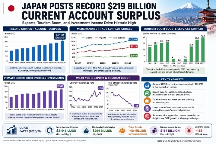Japan's $219B current account surplus is basically the result of