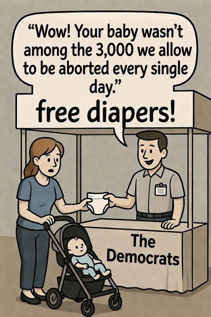 ProLifeSamuel's tweet photo. @conservmillen Fact: @TheDemocrats
 think people should be able to tear unborn children limb-from-limb and crush their skulls (while the children are alive &amp; capable of suffering pain).

Democrats: At least we want to give free diapers to the babies who survive the massacre! https://t.co/kMGWn33orY